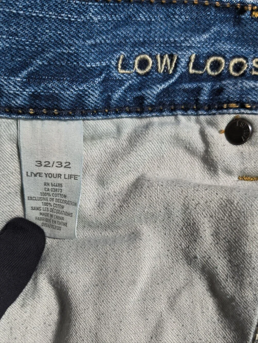 American Eagle Low Loose Jeans 32x29 Baggy Boyfriend Denim Tagged 32x32
